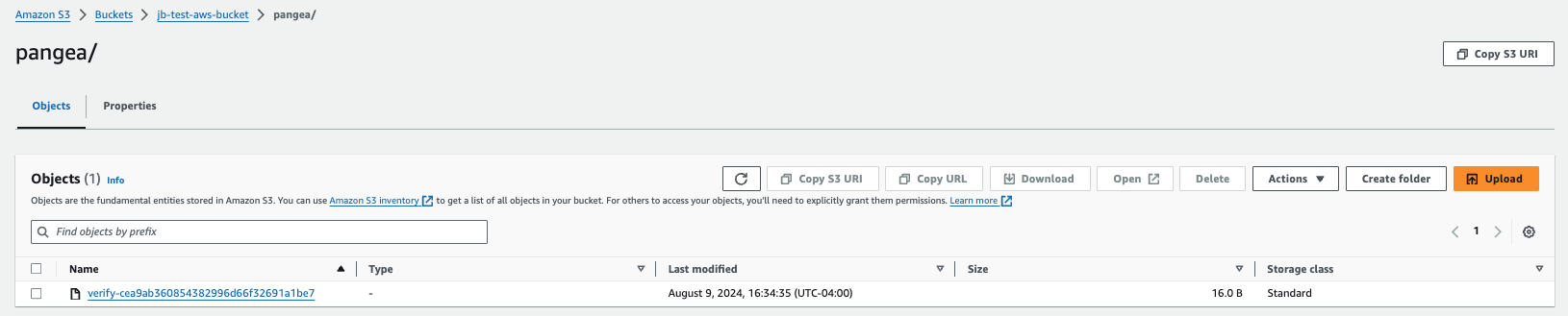 File successfully placed into CloudFlare bucket