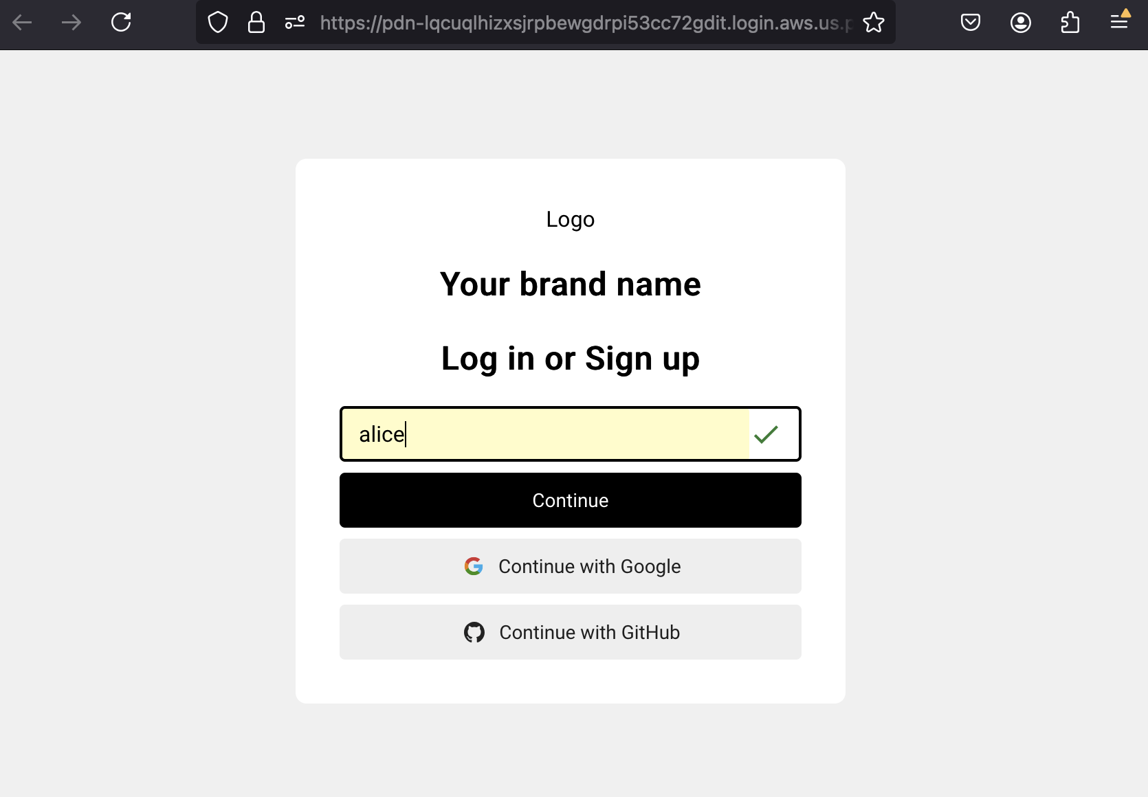 Pangea AuthN Sign Up page