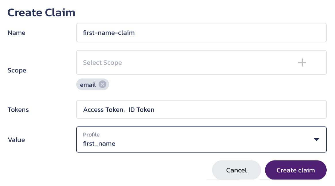 Create a claim in the Pangea User Console