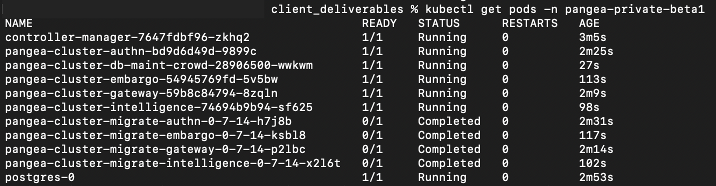 Expected output postgres