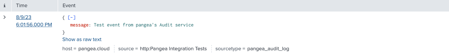 Splunk message