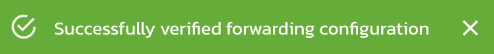 Successfully verified message